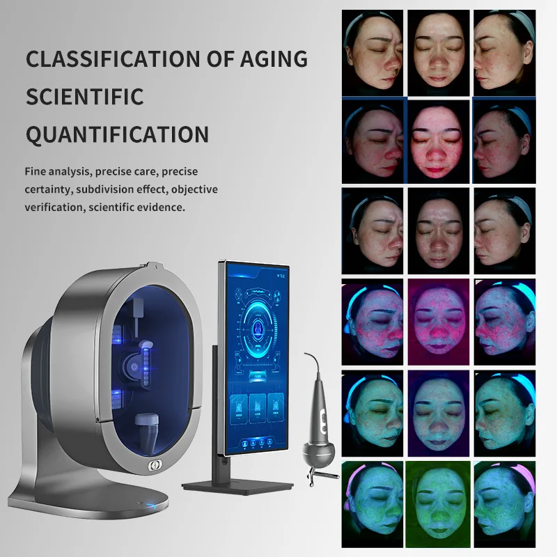 Full Face Wrinkle Subdivision Report Test Data Marketing Management System for Skin Analysis Comprehensive Skin Testing Machine