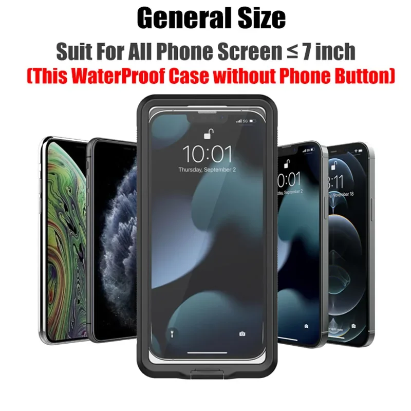 5 Meter Waterproof Case For Samsung iPhone Xiaomi Redmi Poco OPPO VOVO Google Sony Motorola Asus Diving Swim General Size 7inch