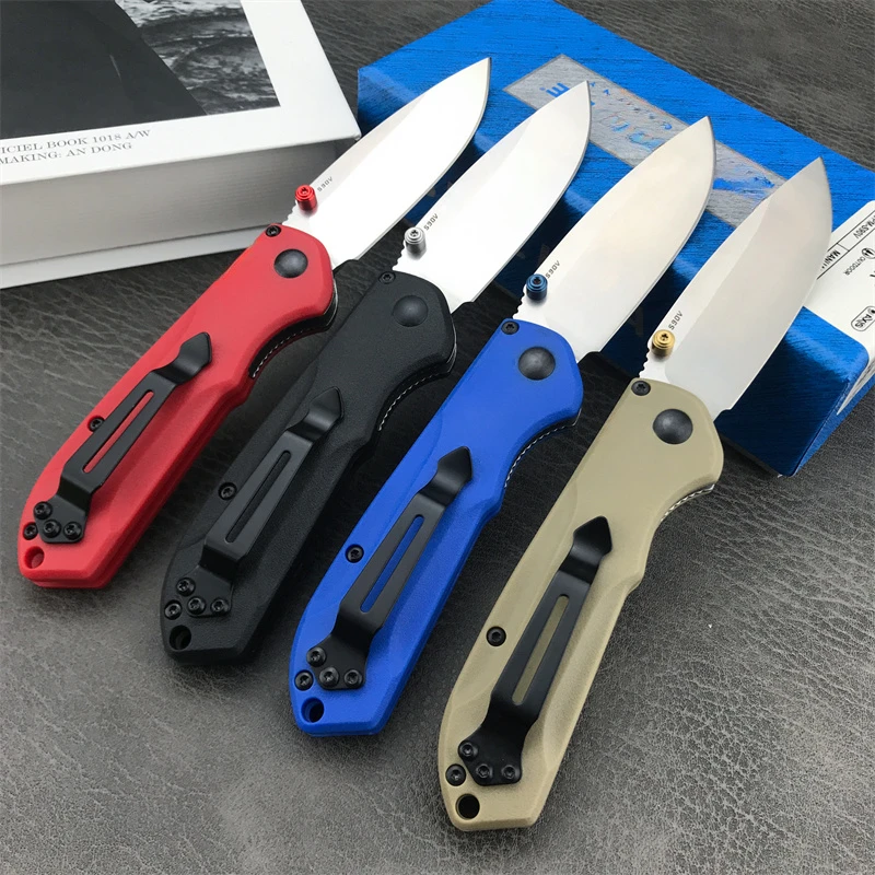 BM565 Outdoor Camping Survival Tactics Hunting multi-purpose EDC folding knife Nylon fiber D2 handle men\'s gifts