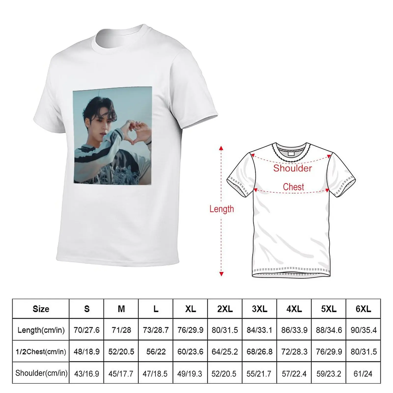 New Mingyu and heart from Hot mv T-Shirt vintage t shirt Tee shirt blank t shirts Short sleeve tee men