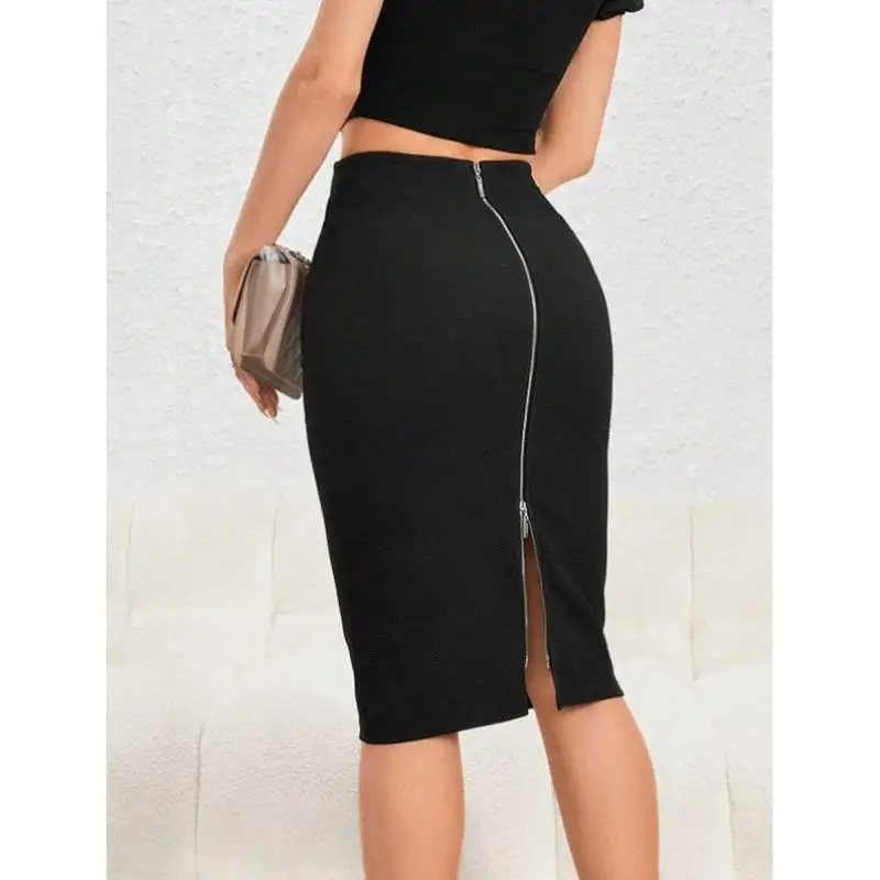 

Cross-Border New Sle Bots PU Leather Split Dr Frontal Leather Skirt Vintage Sle Ciwalk Suitable All Seasons