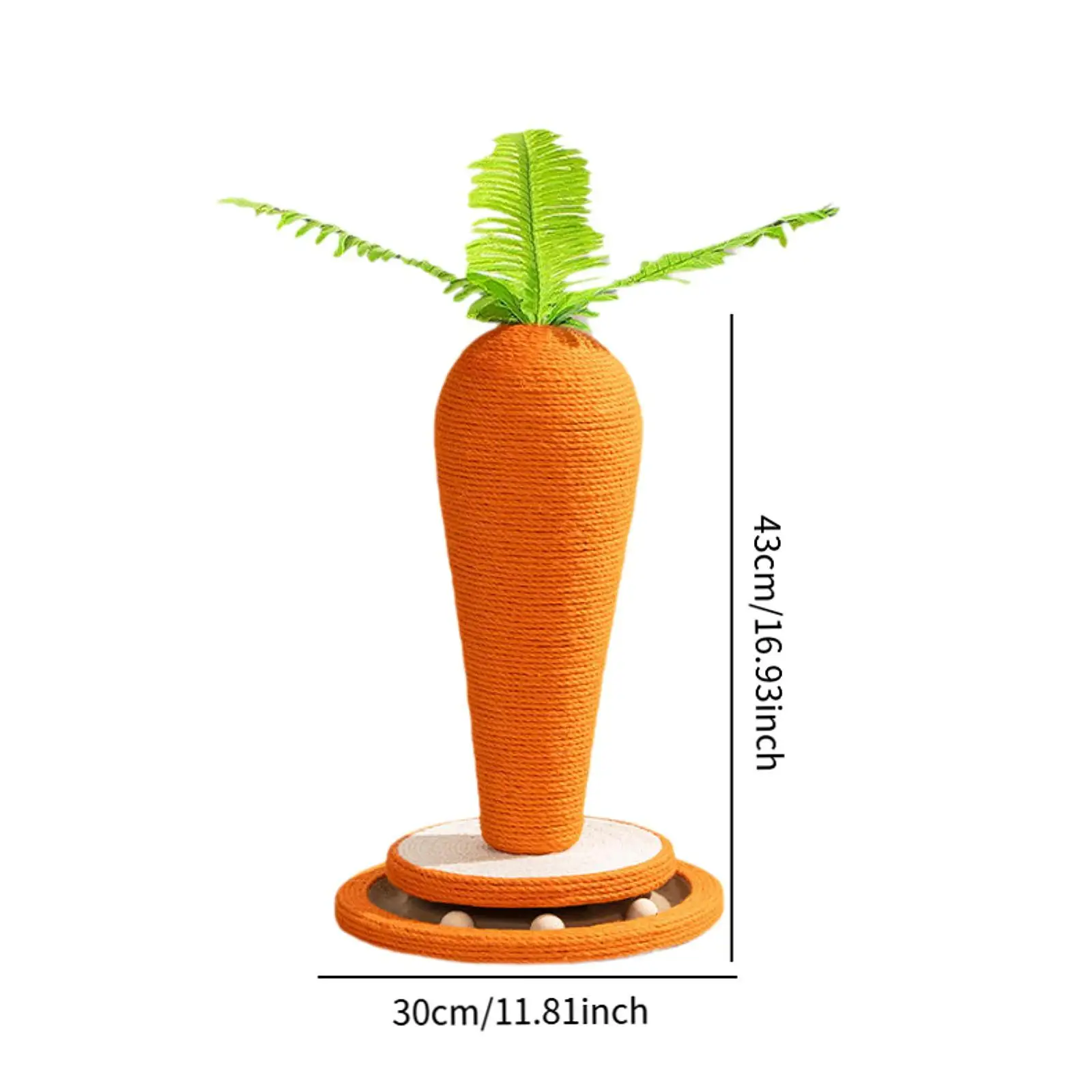 Cat Scratching Board Cat Scratcher Post Carrot Shape Cat Furniture Cat Climbing Tree Scratch Board for Entertainment Exercise