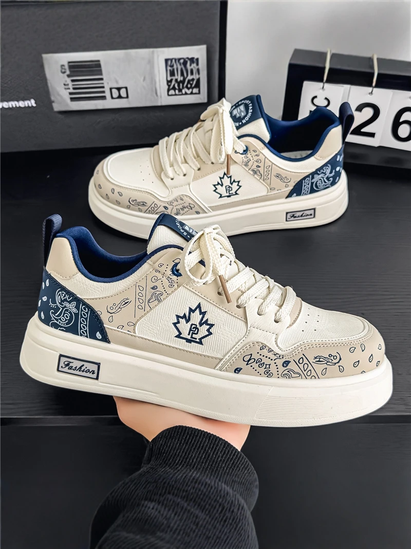

Men's Casual Shoes 2026 New Summer Trend Original Thick Bottom Sports Leisure Shoes Breathable Mesh Inner Leather Upgraded