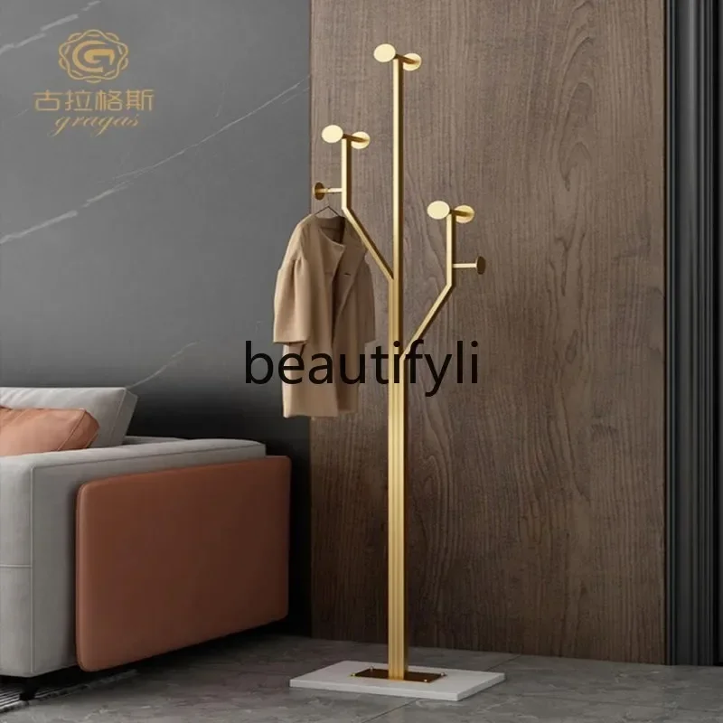 

QQItalian coat rack light luxury hanger hanger floor bedroom does not occupy the hanger entrance