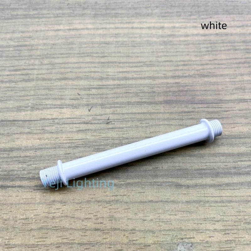 M10 Tooth Tube Connecting Pipe Screw Hollow Straight Rod with Thread Pipe Both Ends Thread DIY White and Black Lighting Fittings