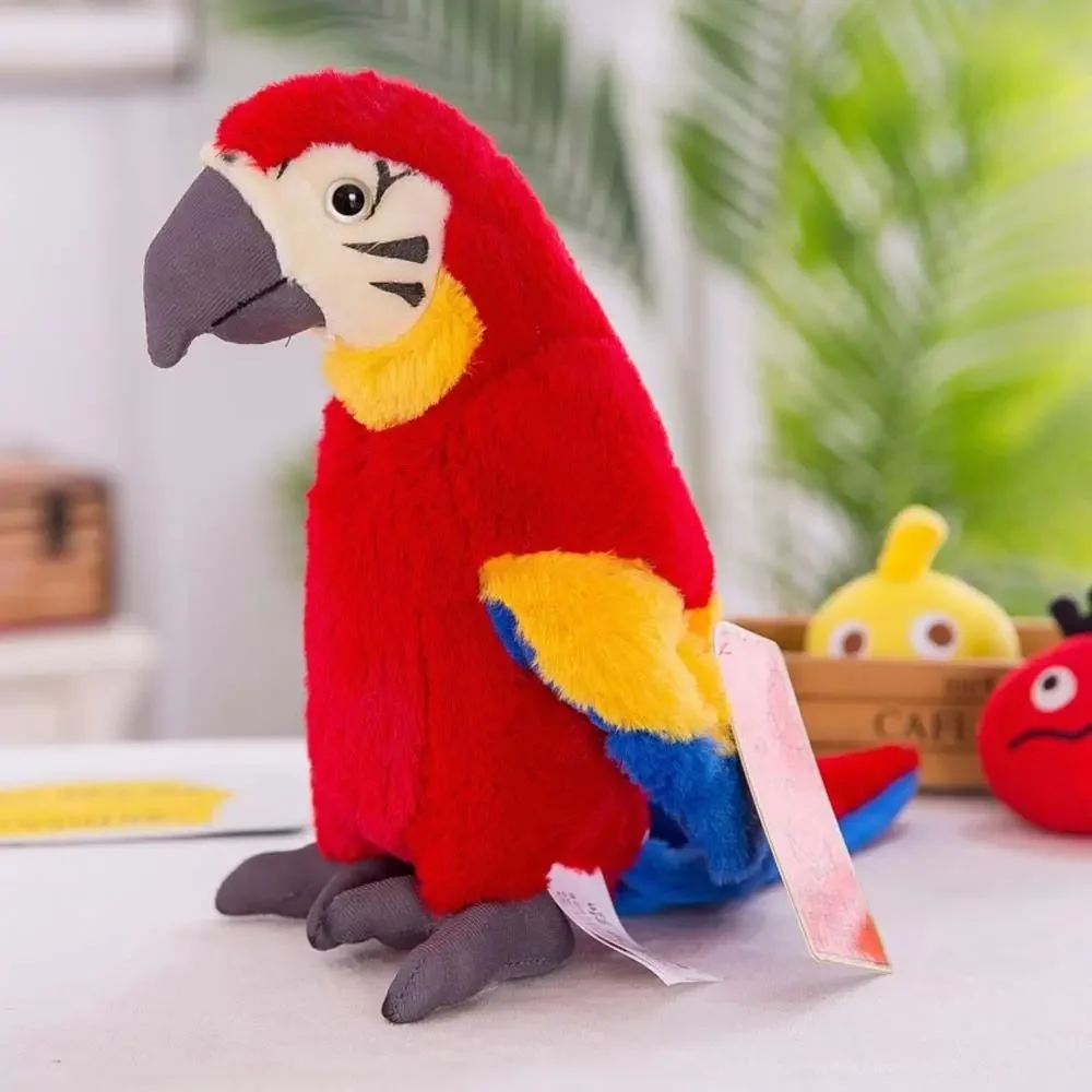 Plush Parrot Simulation Stuffed Doll, Decoração do lar, Decoração do sofá, Brinquedos de animais selvagens