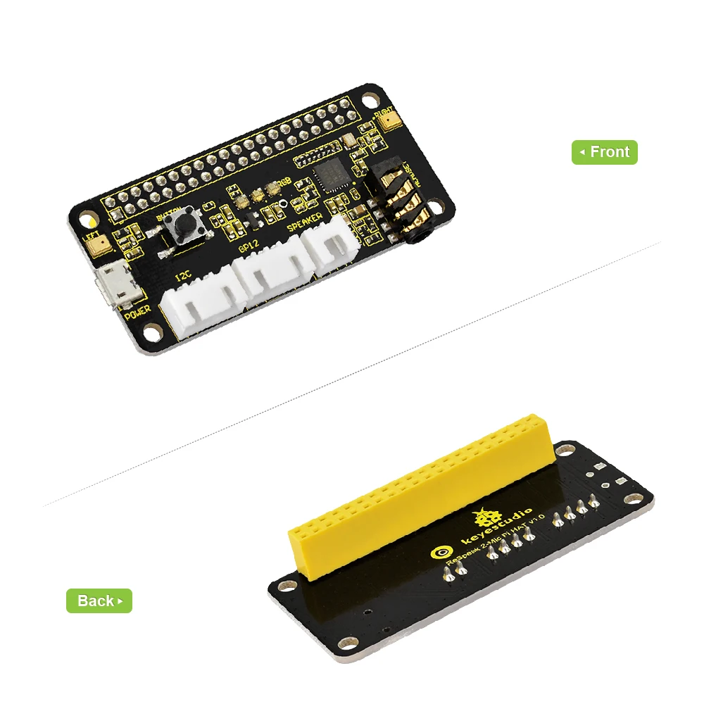 Kidsbits ReSpeaker 5V Expansion Board 2-Mic Pi HAT V1.0 Two Microphones Compliant W/B+/3B+/3B For Raspberry Pi 4B +CE