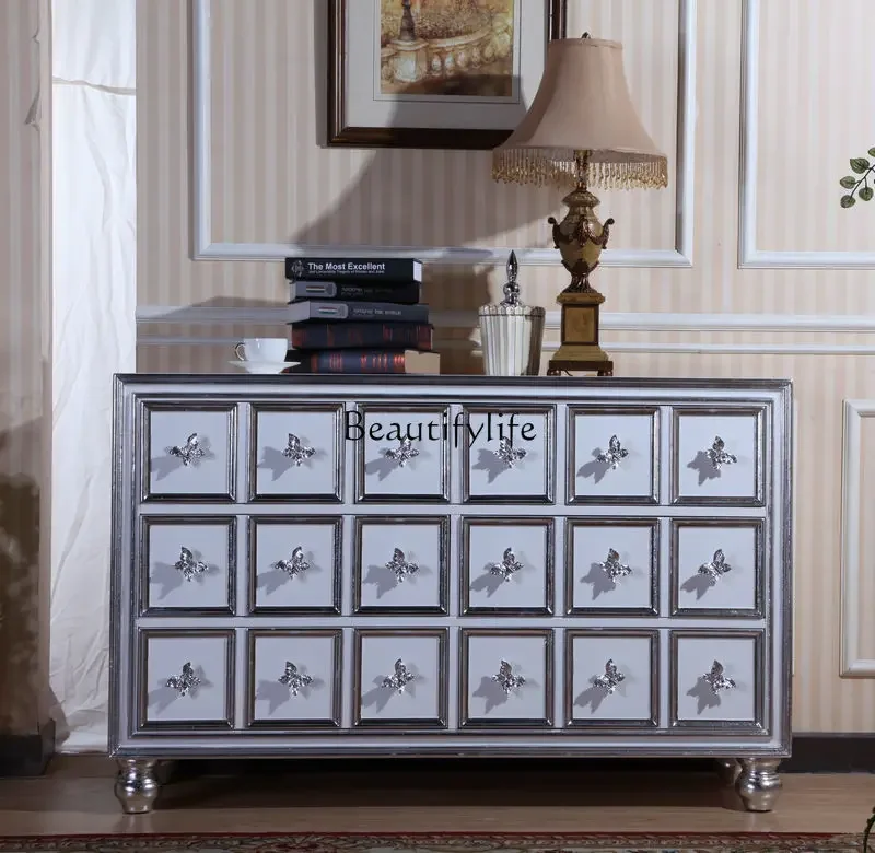 

yj5 European entrance decorative cabinet American entrance cabinet Solid wood foyer cabinet