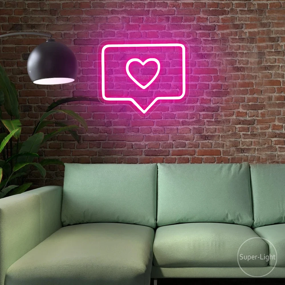 LED Neon Sign Like Instagram Heart for Wall Bedroom Home Photo Studio Decoration Flexible Neon Lamp Signage Light Kids Gift