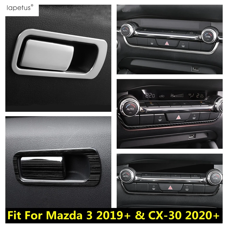 

Glove Box Door Handle Bowl / Central Warning Light Lamp Strip Cover Trim Accessories For Mazda 3 2019 - 2024 / CX-30 2020 - 2024