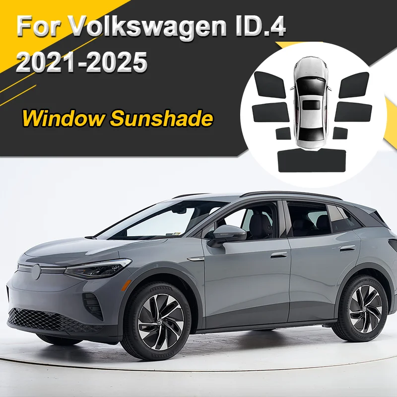 

Автомобильные солнцезащитные козырьки для Volkswagen VW ID4 ID.4 2021 2022 2023 2024 2025 Солнцезащитные козырьки с магнитной теплоизоляцией, аксессуары для оконного козырька