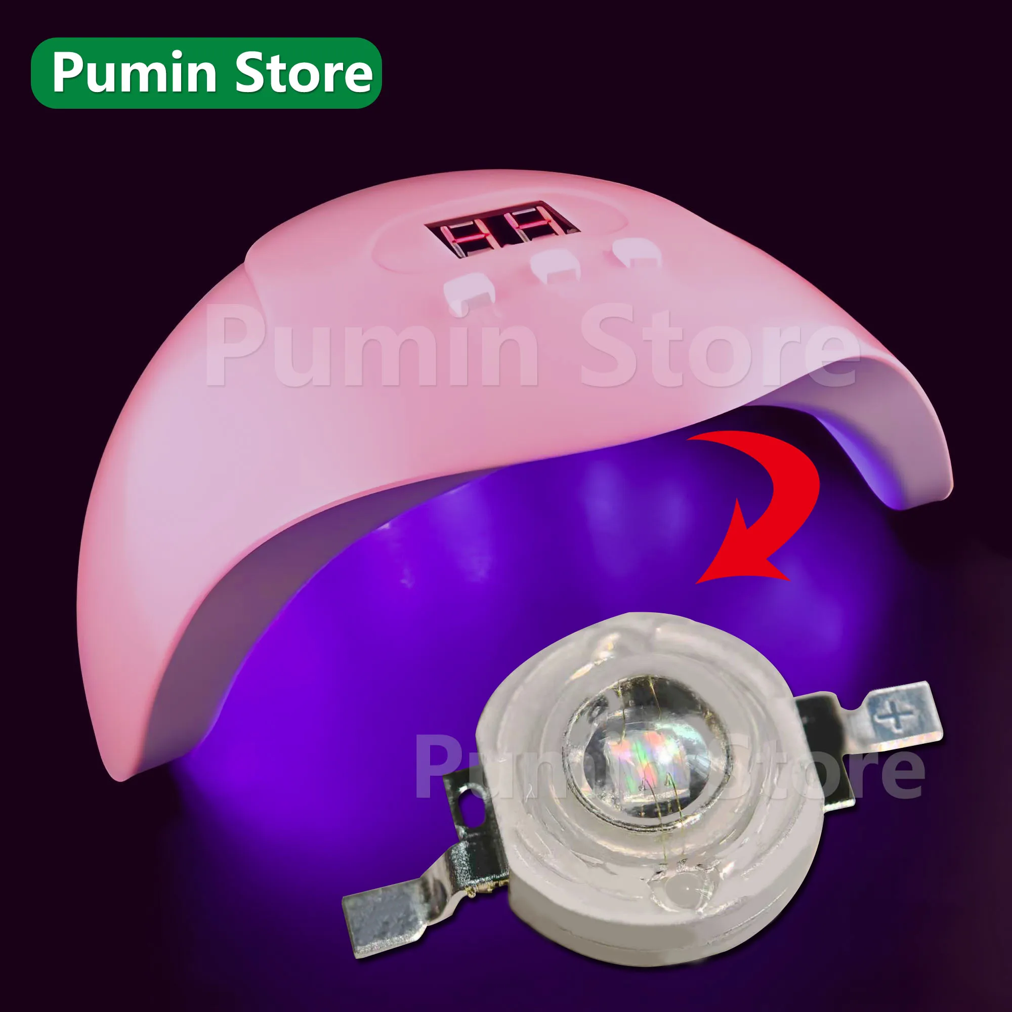10/20pcs uv led 3V 395-405nm  high-power bead purple light  LED bulb  light source made used spotlights downlight Nail lamp DIY