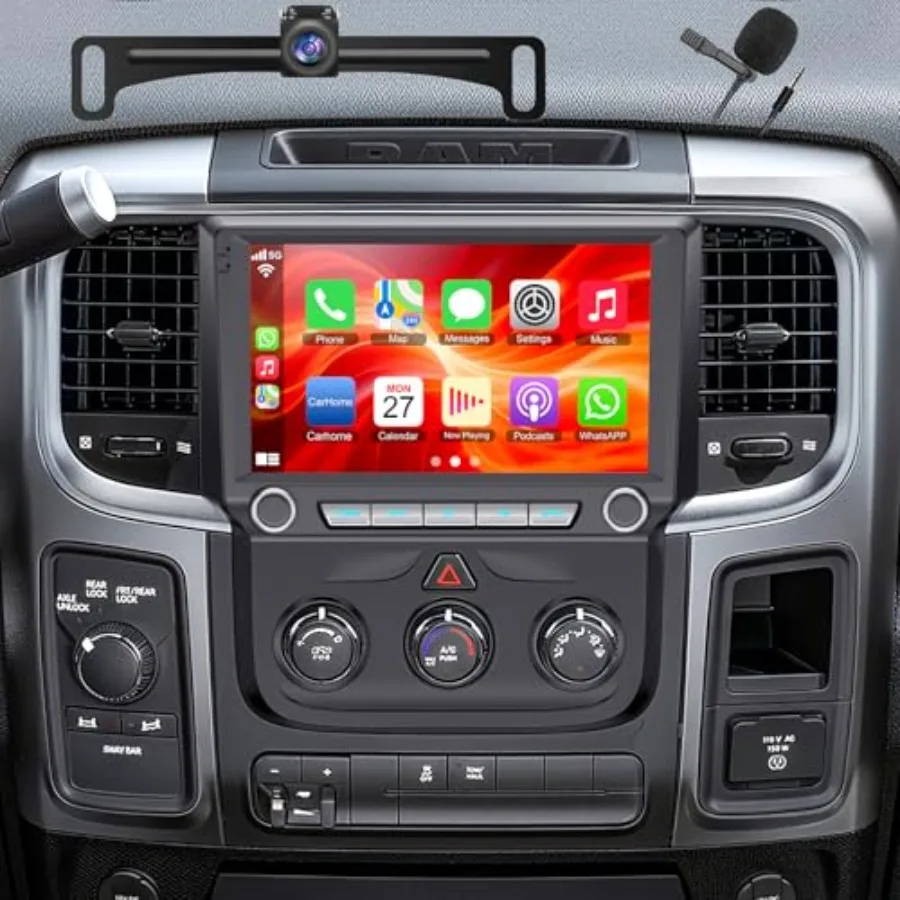 

Android Head Unit Car Stereo Radio for Dodge Ram Pickup 1500 2500 3500 2013-2018 Support Wireless Carplay/Android auto 9 Inch T