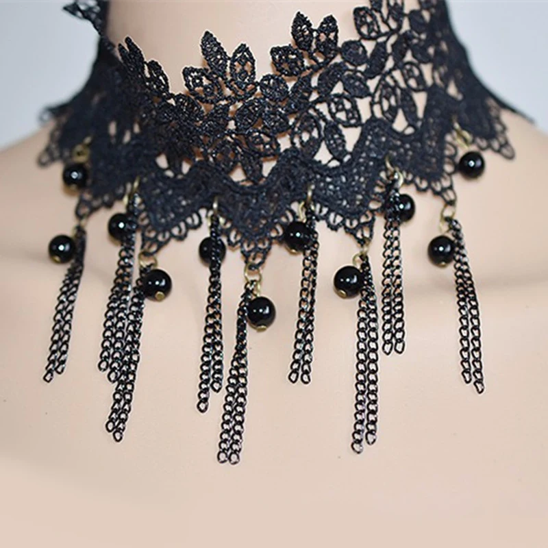 Fashion Multi Styles Choose Gothic Choker Neckalce For Women Girls Gift Peace Tassel Wedding Lace Colar Short Necklace Jewelry