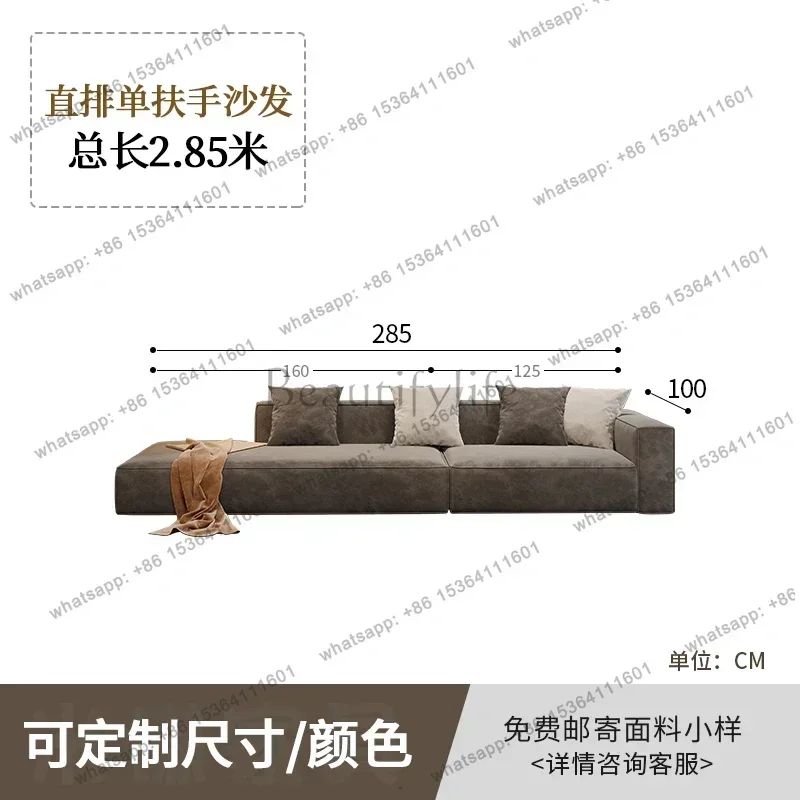 LJYItalian minimalist matte fleece tofu sofa small apartment living room combination corner sofa
