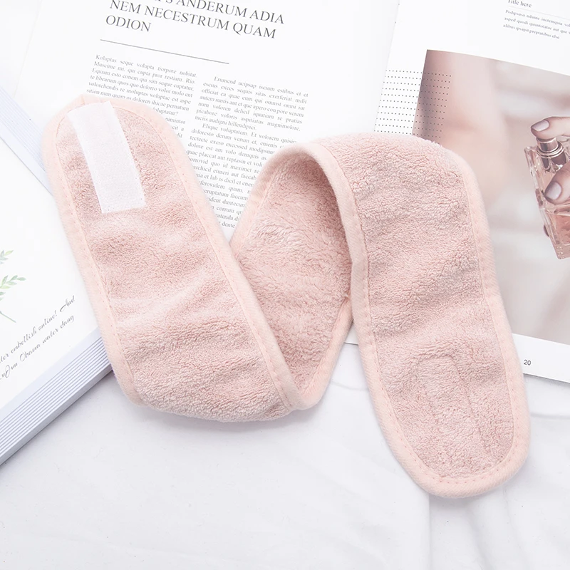 Frauen Einstellbare SPA Gesichts Stirnband Bad Make-Up Haarband Stirnbänder für Gesicht Waschen Weiche Frottee Haar Zubehör Dusche Kappe – Detail 5