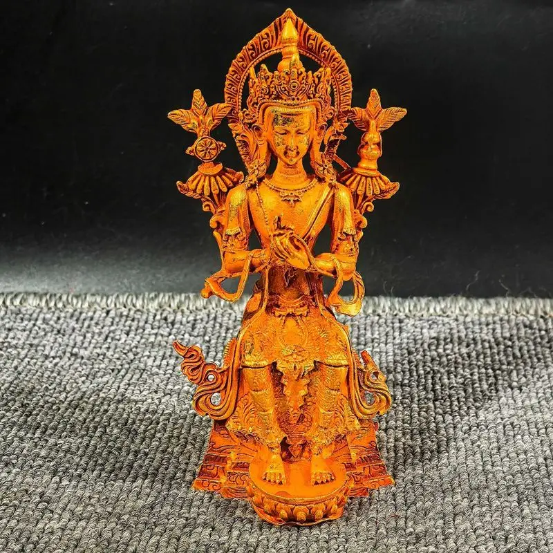 Antique Artifacts: Maitreya Bronze Ornament, Nepalese Buddha Statue, Gilt Tibetan Tantric Art