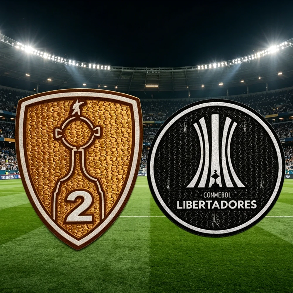Набор нашивок Conmebol Copa Libertadores 21-22: Трофей Либертадорес, нашивки футбольных команд 1, 2, 3, 4, 5, 6, 7, коллекция эмблем команд