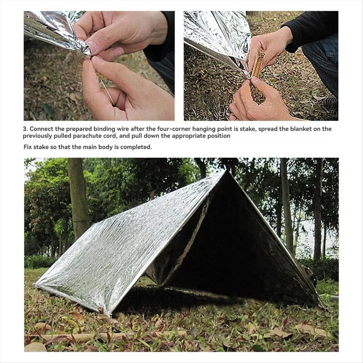 IN-A219U!Rescue Emergency Blanket Space Thermal Survival Blanket Warm Blanket Thermal Insulation Sleeping Blanket 160x210cm