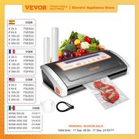 VEVOR Vacuum Sealer Machine 80Kpa 130W Automatic/Manual Air Sealing System with Built-in Cutter for Dry and Moist Food Storage