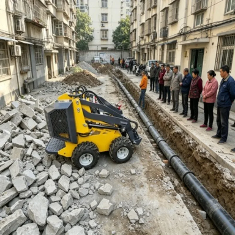 Used Skid Steer Loader Second Hand Small Wheel Loader Mini Skid Steer 75KW Low Hours for Sale