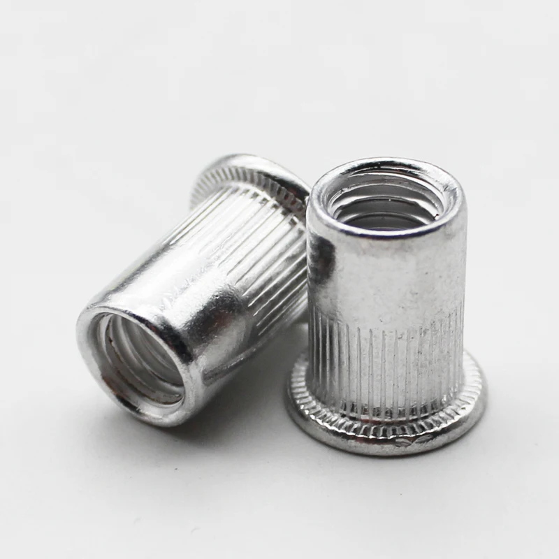 Aluminum Alloy Rivnut Flat Head Threaded Rivet Insert Nutsert Cap Rivet Nut M3 M4 M5 M6 M8 M10 M12