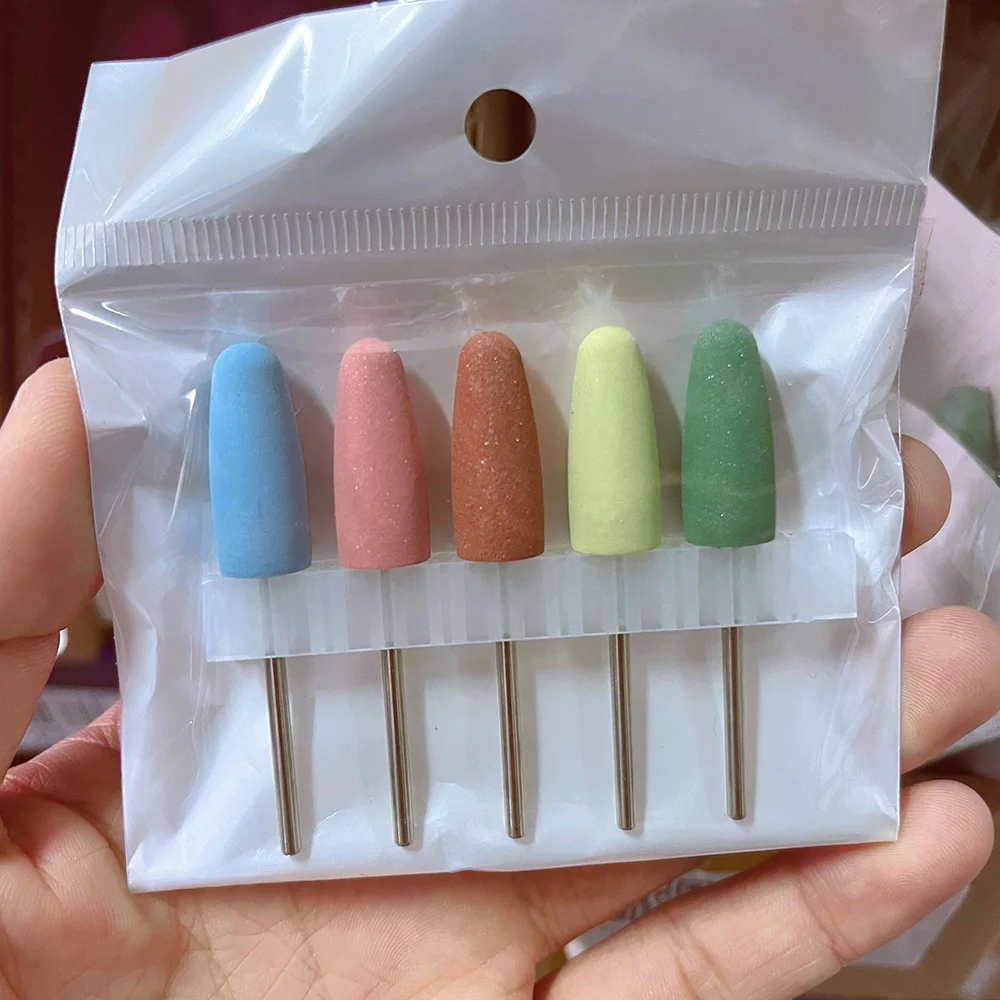 5 قطعة/المجموعة المطاط سيليكون مسمار آلة الحفر بت جيل للأظافر إزالة أدوات تلميع باديكير مانيكير الروتاري طحن عازلة