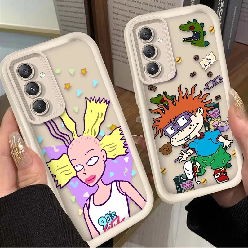 الكرتون R-Rugrats مضحك قضية الهاتف لسامسونج غالاكسي A14 A15 5G S21 S22 S23 S24 S25 5G FE زائد الترا A25 A35 A52 A53 A54 A55 5G