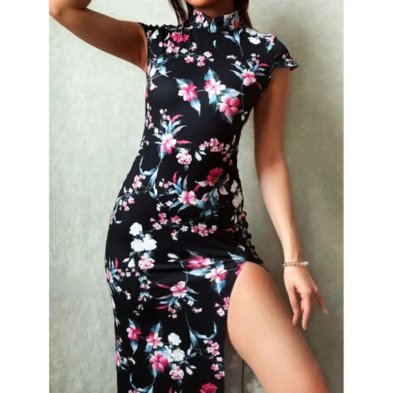 Плюс размер Cheongsam, тонкий стиль, подиум, молодой стиль, элегантный элитный ретро-шикарный костюм для выступлений