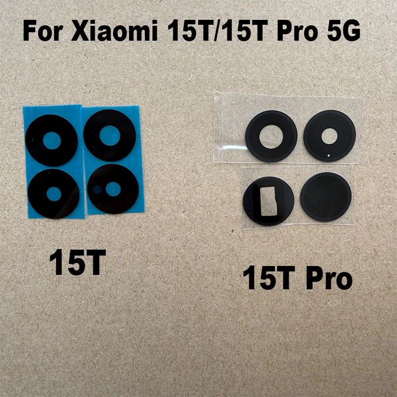 For Xiaomi 15T / 15T Pro 5G Back Camera Lens Rear Glass With Adhesive Sticker Replacement