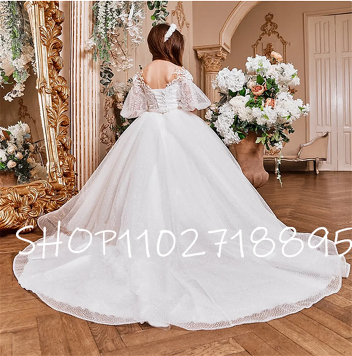 Vestidos de encaje para niña, vestido de princesa para niña, vestido de fiesta de boda para niño