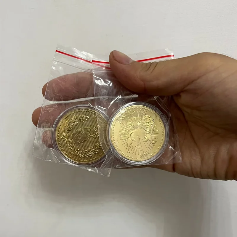 Movie John Wick Continental Hotel Gold Coin Commemorative Collecting High Quality Coins With Protective Shell Cosplay Props