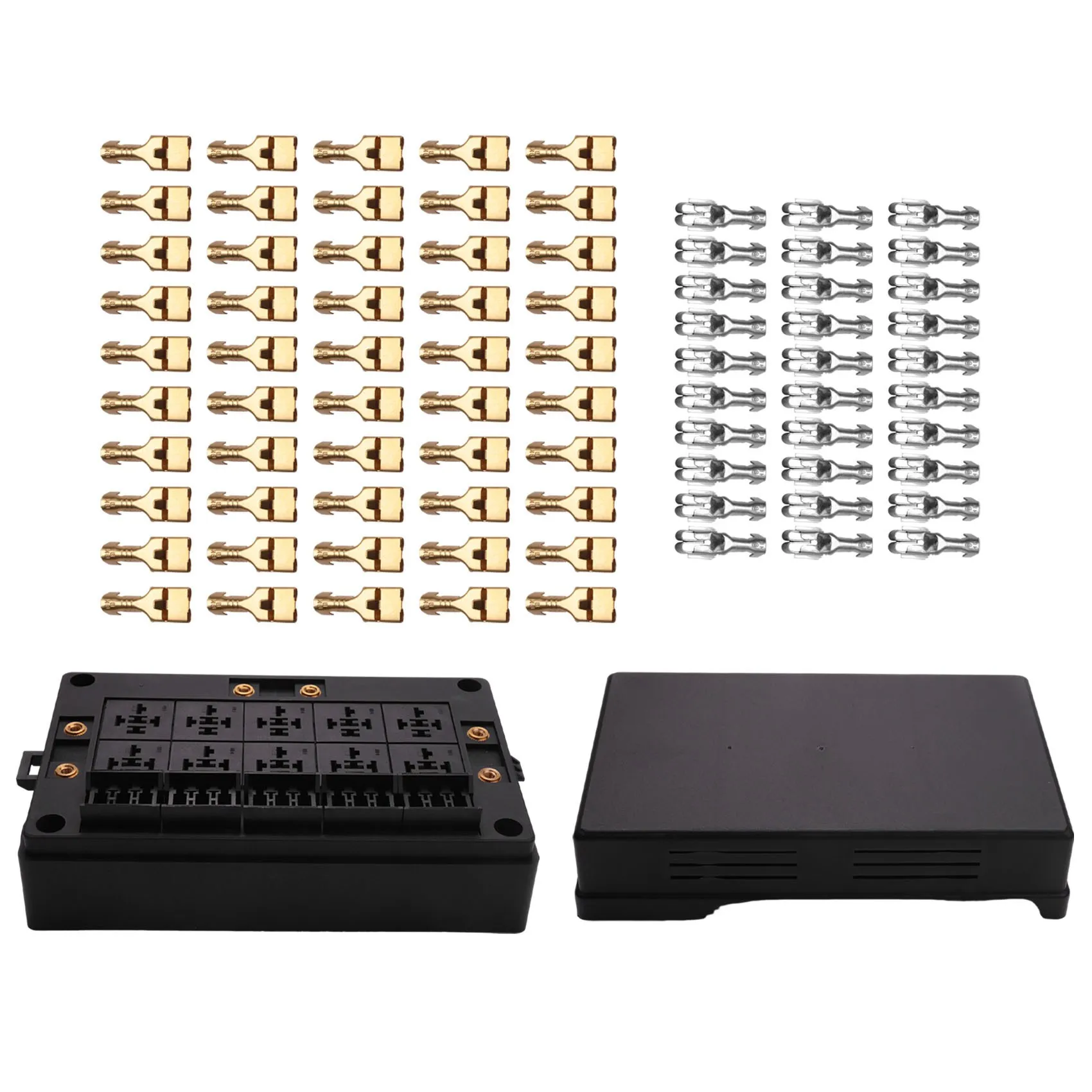 

Car Relay Socket Black Box 18 Way Blade Fuse Holder For Automotive Marine-T48C