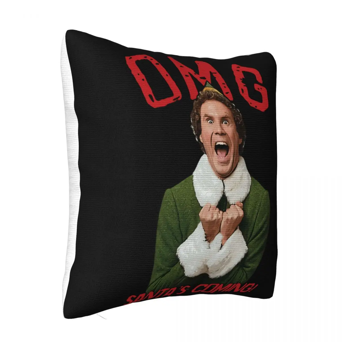 The Elf Christmas Santas Coming Will Ferrel I Know Him Gift Retro 2316 Crewneck Breathable Straight Pillow Case