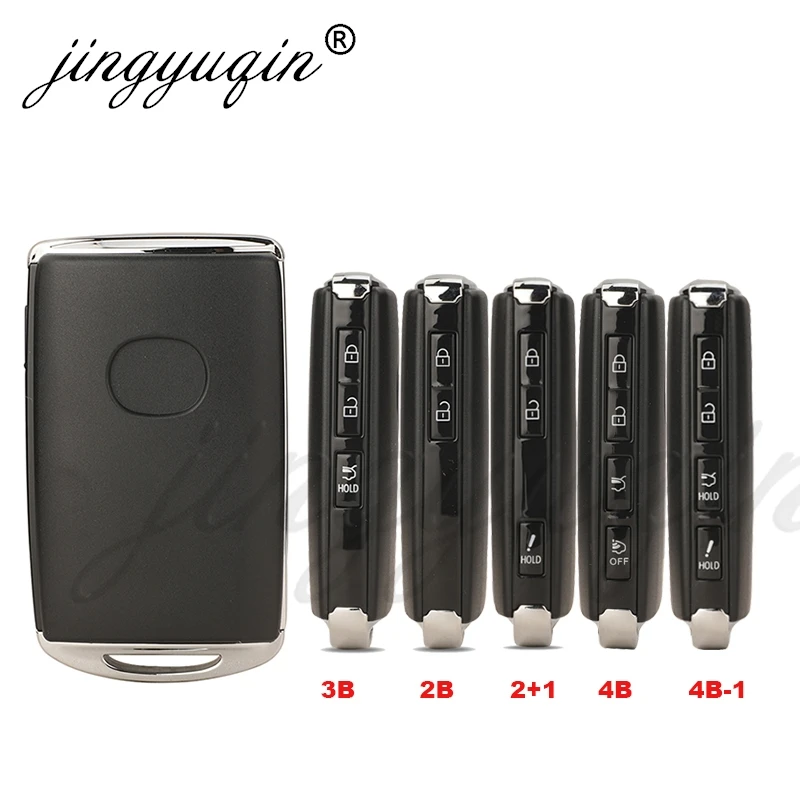 jingyuqin 2/3/4Buttons Remote Car Key Shell Case for Mazda 3 CX30 CX5 CX9 M6 MX5 Miata 2019 2020 2021 2022 Smart Keyless Housing