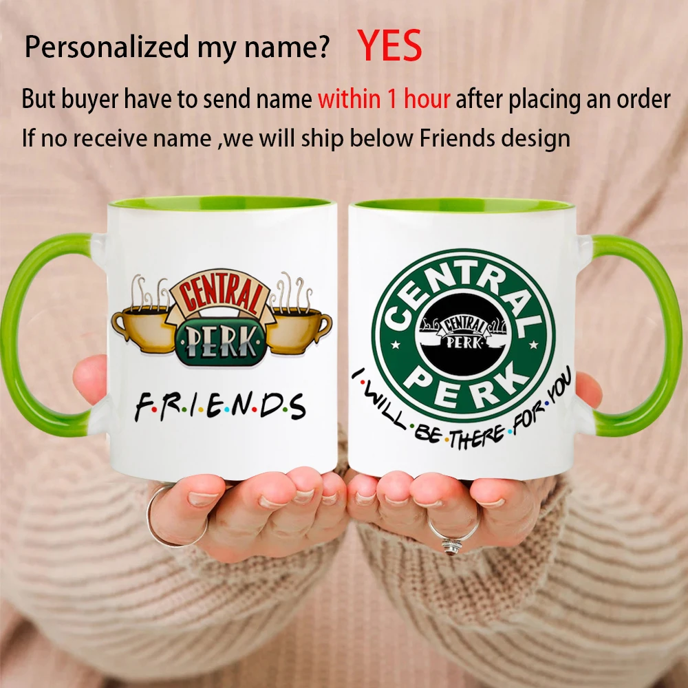 Friends Central Perk Mug Personalize Name Tv Show Ceramic Coffee Mugs Customize Milk Tea Cup Surprised Gift