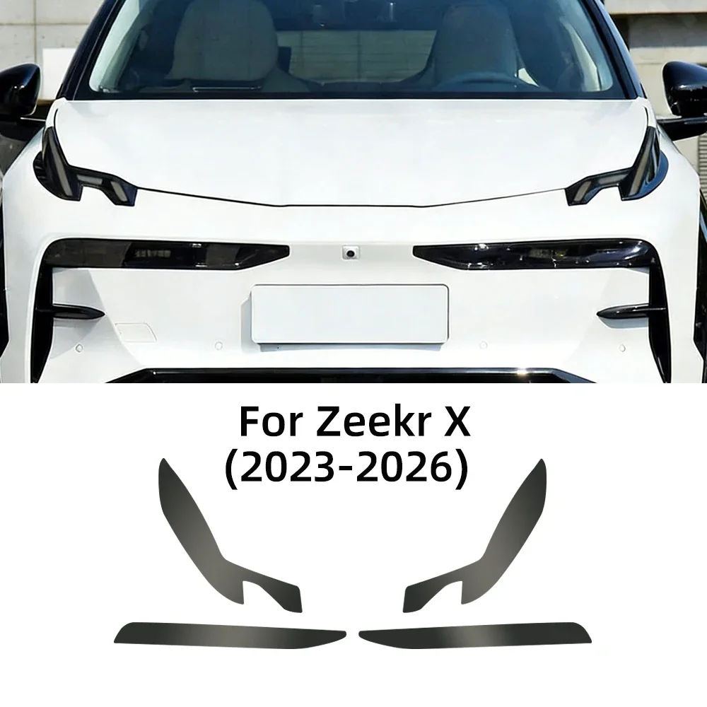 For Zeekr X 2023 2024 2025 2026 TPU Car Headlight protective film TPU Pre-cut Anti-scratch Clear Smoked Sticker Accessories PPF