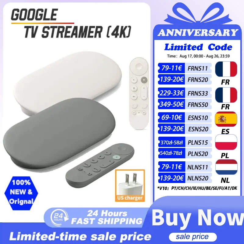 Google TV Streamer 4K Porcelain/Hazel — tutte le app in un unico telecomando