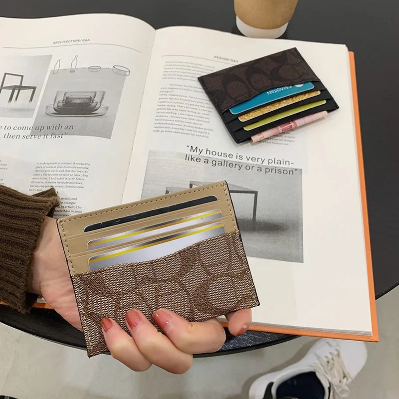 Multi-Function Card Holder Luxury Design Wallets for Women PU Leather Female Small Card Bag Short Women's Purse