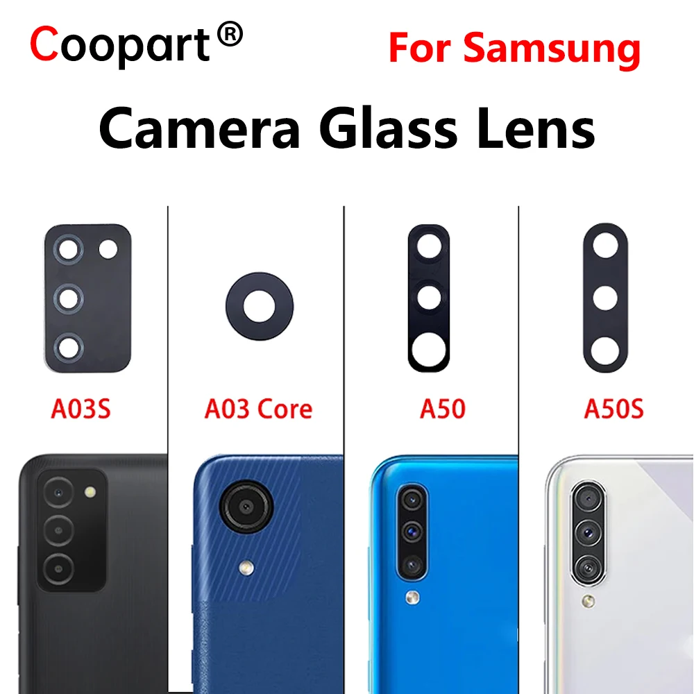 New Back Rear Camera Glass Lens with Ahesive for Samsung Galaxy A10S A20S A12 A10 A30S A40 A50S A70 A31 A41 A51 A71