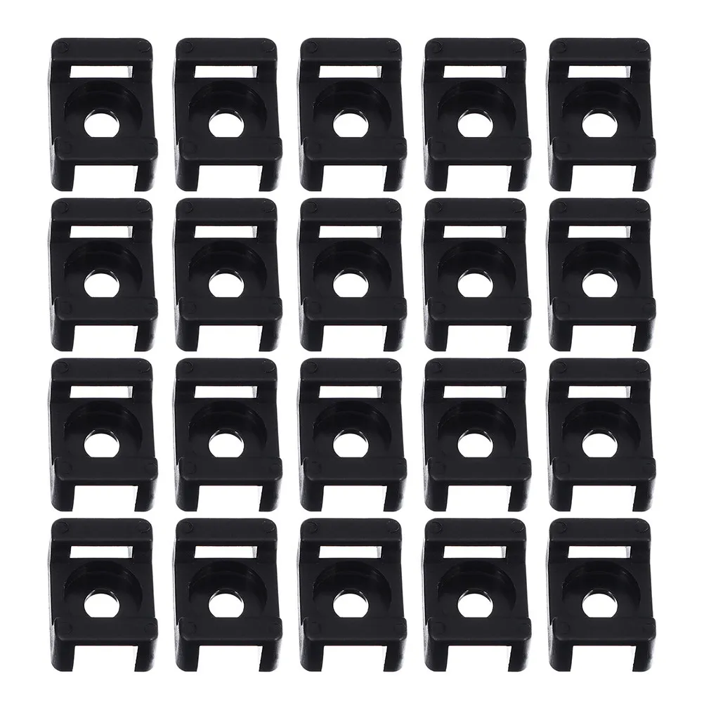 100Pcs Cable Clip Holder Organizer Saddle Cable Tie For Garage Organ Mount Type Nylon Wire Desktop Management