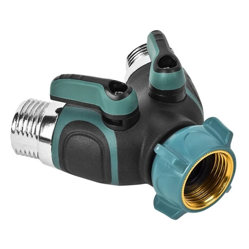 Useful 2 Way Y Shape Hose Connector Garden Splitter Comfortable Plastic Grip Faucet 3/4inch Garden Hose Splitter