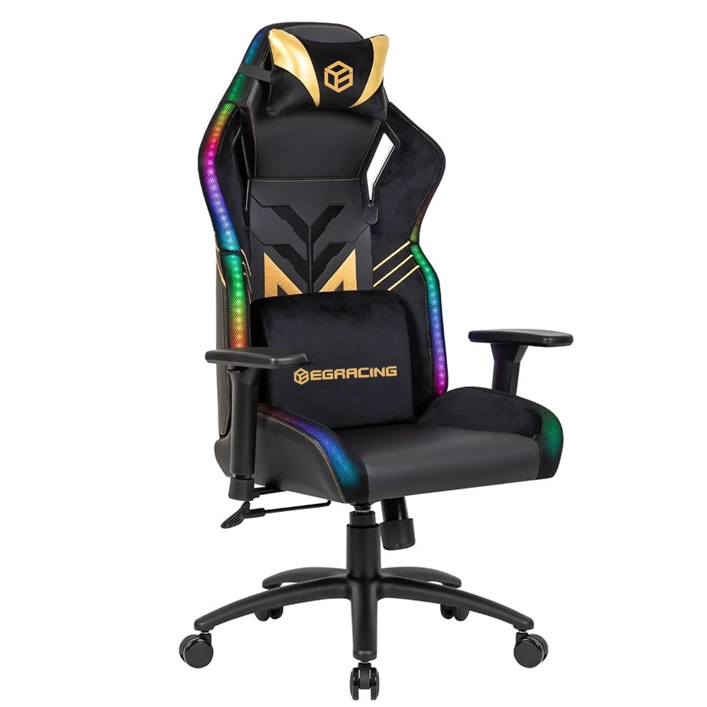 

Ergonomic Racing Office Esports Chair Leather Material Swivel Headrest Lumbar Pillow Reclining Adjustable Backrest Seat Height