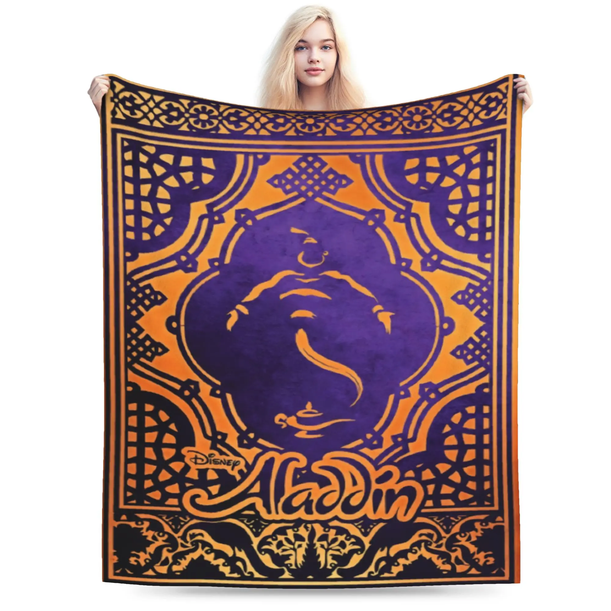 Comfortable Aladdins Magic Carpet  Blanket Merch Bed Decorative  Throw Blankets Lightweight Fleece for Travel