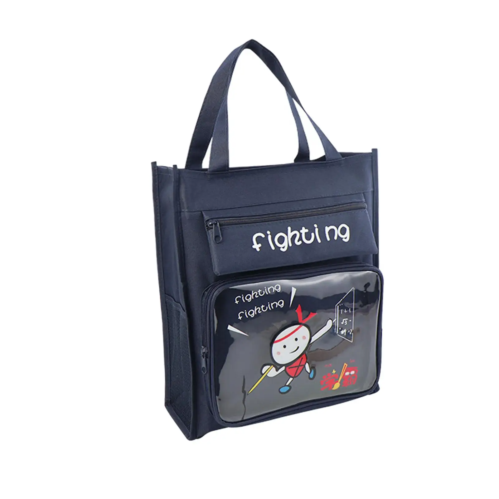 Kids Tote Bag Cute with Pocket Oxford Cloth Book Bag for Book