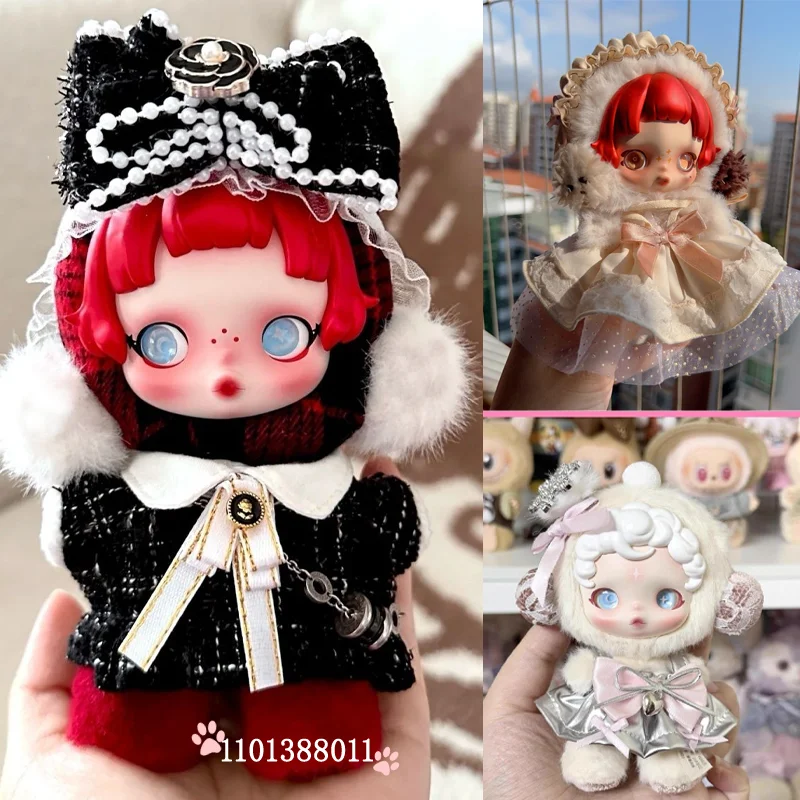 

New Skullpanda Velvet Plush Doll Clothes Sp Winter Symphony Series 10cm Baby Clothes Cat Cloak Set Cute No Doll
