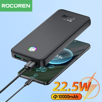 Rocoren 22.5W Power Bank 20000mAh QC PD 3.0 Fast Charging PowerBank 10000mAh External Battery For iPhone 15 Pro Samsung Xiaomi