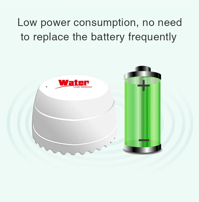 Wifi Water Detector Leakage Sensor Alarm Leak Detector 40DB Sound Work with Tuya smart APP Flood Alert Overflow Security