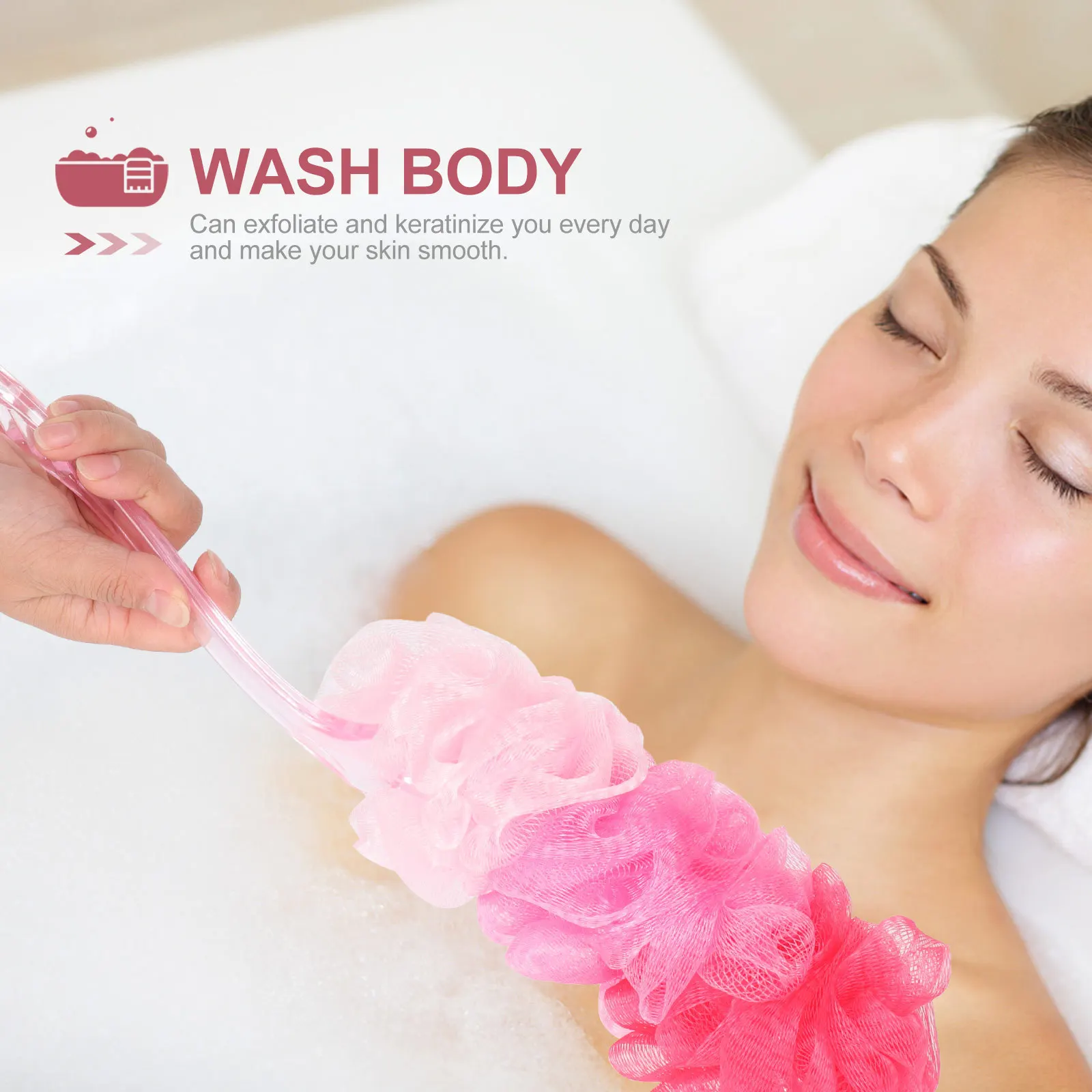 

3Pcs Bath Ball Premium Mesh Shower Scrubber for Body Cleaning Rich Lather Foaming Bath Flower Exfoliating Back Wash Tool