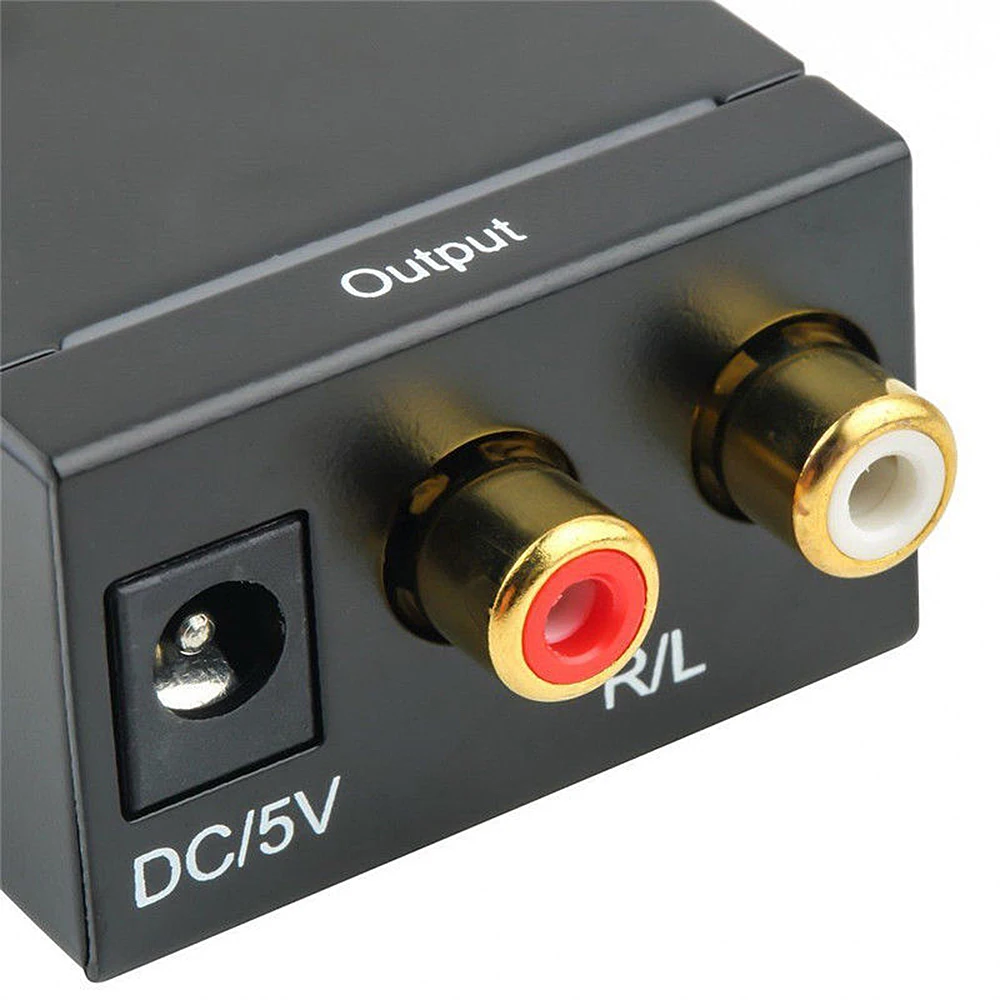 Convertisseur audio analogique-numérique, fibre optique, signal coaxial, ADC, Spdif, stéréo, prise 3.5mm, amplificateur 2 RCA, décodeur